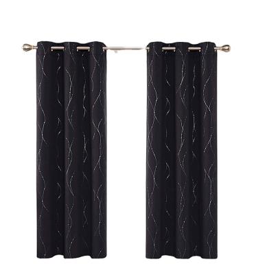 China Factory direct sales low price blackout luxury 100% polyester blackout curtain for living room bedroom windows for sale