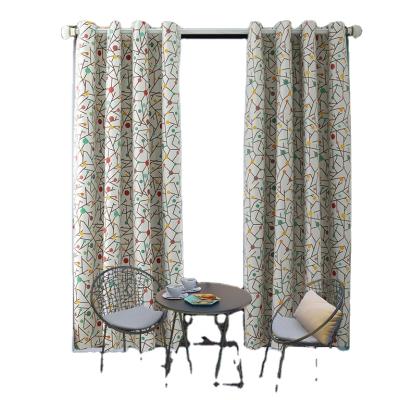 China Modern Blackout And Simple Living Room Waterproof Outdoor Tree Branch Printing Curtain Fabric for sale