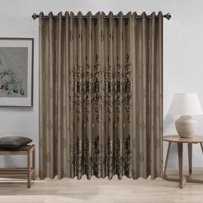 China New Hot Sale Luxury Jacquard Fabric Velvet Drapes Hotel Living Room Curtains for sale