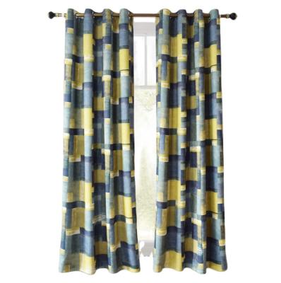 China Modern simple thermal insulation blackout blackout curtains finished printing thickening bedroom balcony bathroom curtains for sale