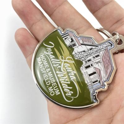 China Metal Fashion Personalized Custom Metal Key Chain Resin Exposed For Promotion Gift for sale