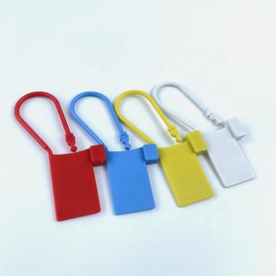 China Laser Print Plastic Tie Tag Small Padlock Security Seal Small ID Label With Custom Design Logo for sale