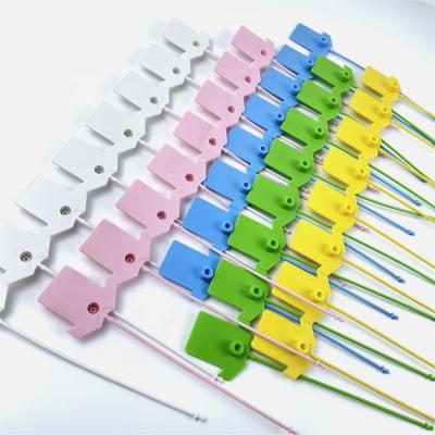 China Wholesale Custom Laser Print Logo Logistics Lead Seal Plastic Cable Zip Tie Tag For Cargo for sale