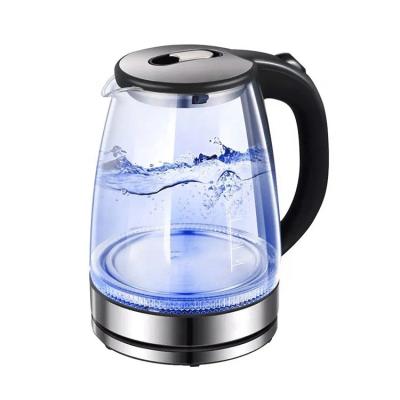 China 360 Degree Low Rotation Electric Glass Cordless Jug Wholesale Price 1.8l Cooking Kettle With Water Level Indication for sale