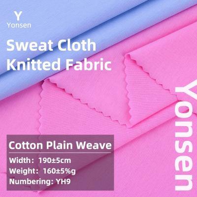 China Breathable Cotton Plain Weave Knitted Fabric for sale