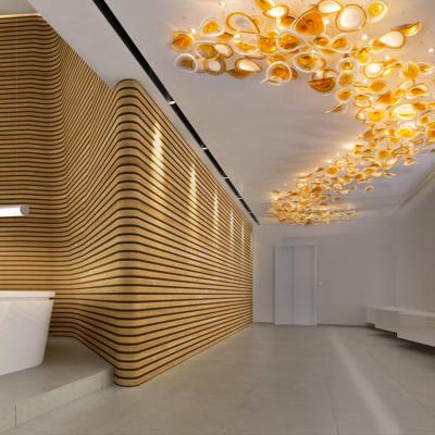 China Modern Luxury Design Hotel Lobby Theatre Decoration Custom Glass Crystal LED Modern Ceiling Chandelier for sale