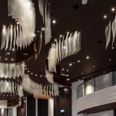 China Modern Contemporary Style Residential Decoration Hotel Lobby Hallway Restaurant Custom LED Chandelier Light for sale