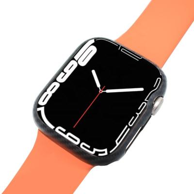 China Shockproof Children Women Men Kids Designed For Apple Watch Case Band Pitaka Aramid Fiber Case For Apple Watch Series 7 for sale