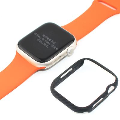 China Hot Selling High Quality Ultra Thin Shockproof Carbon Fiber Aramid Watch Case Watch Accessories For Apple Watch Series for sale