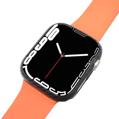 China Hot Selling Carbon Fiber Aramid Shockproof Customized Lightweight Watch Case Accessories For Apple Watch Series Low MOQ for sale