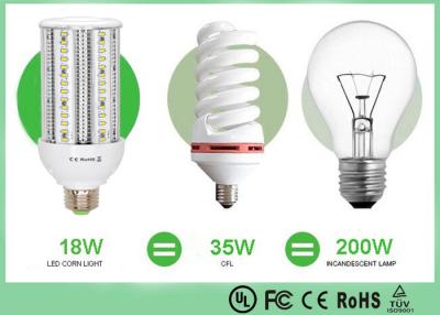 China Certificated DC24V 12V Led Corn Bulb Light Fin Aluminum Heatsink Dustpoof Lens 4000K 18w Output for sale