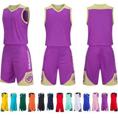 China 2022nba custom adult children's basketball sportswear quick-drying shirt shorts basketball tank top antibacterial custom made for sale