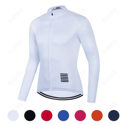 China Breathable Custom Mens Cycling Jersey White Long Sleeves MTB Bicycle Bike Clothes Mallot Ciclismo Cycling Clothing for sale