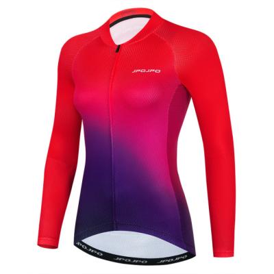 China 2022 Pro Team Cycling Jersey Women Autumn Breathable Long Sleeve Spring Cycling Jacket Mountain Bike Clothing Tops for sale