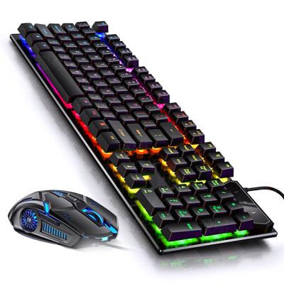 China Waterproof Original Metal RGB LED Mechanical Gaming Keyboards and Mice Gamer PCB Colorful Game for PC Computer for sale