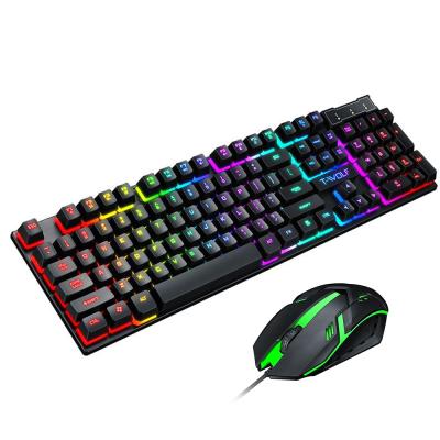 China Home Dedicated External Set Luminous Rainbow Light Numeric Keypad Mouse Set Notebook USB Desktop Luminous Notebook for sale