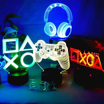 China Modern Custom Pattern Bear Lamp 3D Illusion Gift Table Lamp for Home Decoration LED Night Light Kids Night Light RGB Lamp for sale