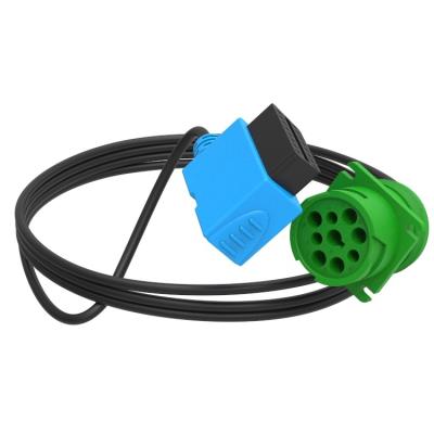 China 12V German Diesel Vehicles 9pin J1939 to OBD2 Connector Cable for Truck GPS Wireharness Kits Obd Car Diesel Vehicles 12V OBDII Diagnostic Connector for sale