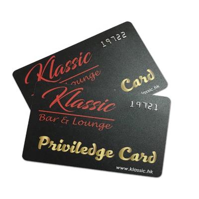 China Plastic Custom Printing Luxury Business Card With Gold Ribbon Embossed Number Printed PVC Business Cards for sale