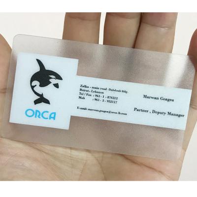 China Transparent PVC Customized Plastic Material Transparent ID Card Clear PVC Printing Transparent PVC Card for sale