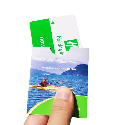 China Hotel Key Card Factory Price Customized Printing Door Access Card Holder Plastic PVC Card Holder Hotel Key Card Holder for sale