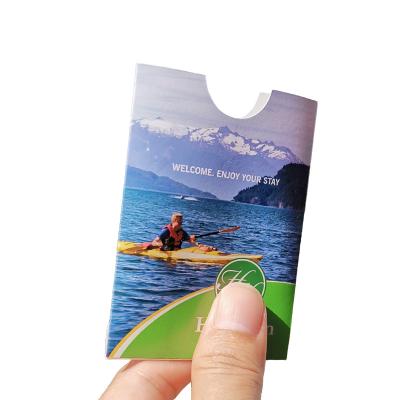 China Factory price customized customized printing hotel key card sleeves rfid card holder for sale