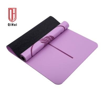 China Colorful 5mm Rubber Yoga Mat , Fitness Custom Thick Exercise Mat Eco Friendly for sale