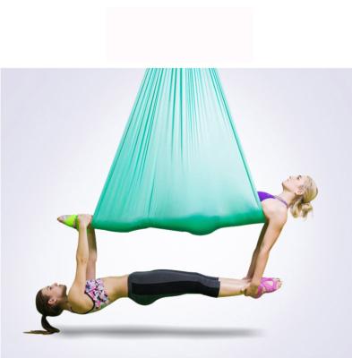 China Premium Silk Fabric Yoga Hammock Kit 280mm Width With Steel Climbing Buckle for sale