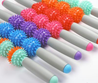 China PP Foam 280g 42cm 3 Balls Massage Roller Ball Stick for sale