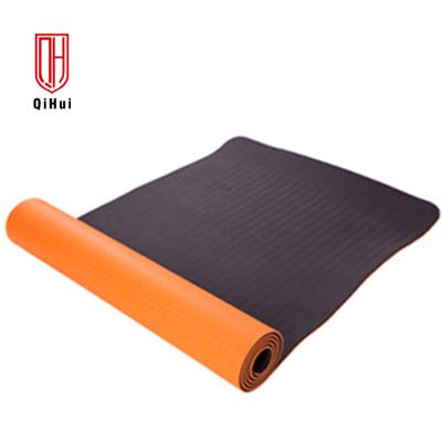 China Eco Friendly Anti Slip Thick 8mm Tpe Yoga Mat Tear Resistant for sale