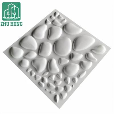 China High Quality Home Decor 500*500 Mm Home Decor 500*500 Mm White PVC 3D Wall Panels Waterproof Kids Bedroom Wallpapers Diamond Embossed Room Decal Background for sale