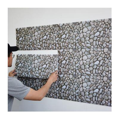 China Modern Self Adhesive Brick Stone 3D Moss Wall Stickers 30x60cm Waterproof Wallpapers For Indoor Bedroom Home Decoration for sale