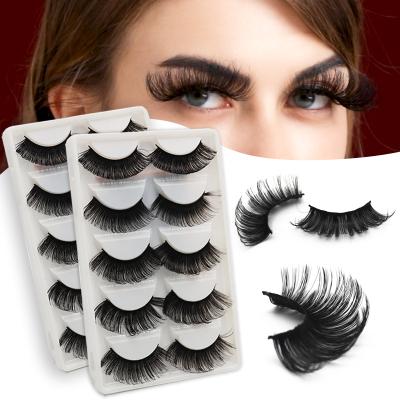 China False Mink Eyelash Custom Cruelty Free Full Strip 3d Feather Eyelashes Russian False Mink Eyelashes Vendor Wholesale 22mm 25mm 27mm 28mm for sale