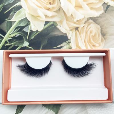 China Feather handmade custom logo wholesale fluffy band full lashes popular wings 3d lashes faux mink eyelashes for sale