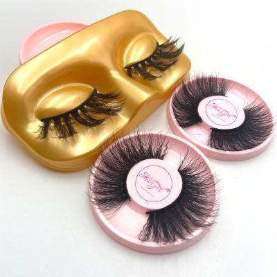 China Feather Factory Price Dramatic Lower Wave Baby Strip 25mm Full Lashes 3d Mink Lashes Wholesale Mink Eyelash Custom Label for sale