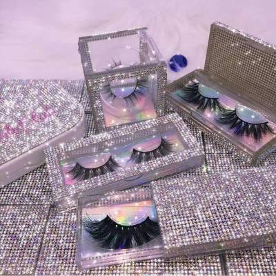 China super slim & Popular box 3D Mink Fur Eyelashes soft style real 3D Mink Eyelashes Customized Magnetic Strip Eyelash of the new for sale