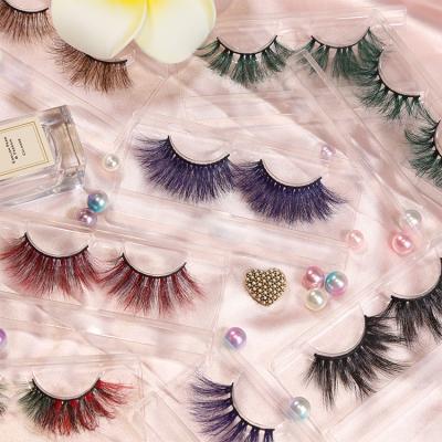 China super slim & Strip OEM Eyelash Manufacturer 100% Soft Natural Material Mink Lashes And Custom Package 25mm Colored 3d Mink Lashes for sale