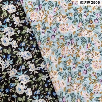 China China Wholesale Anti-static High Quality 100 Polyester Printed Chiffon Moss Crepe Fabric Georgette For Women Korean Dress for sale