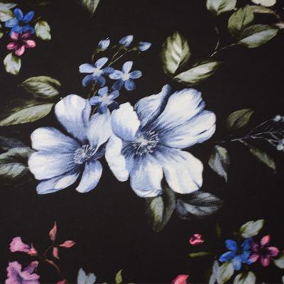 China 100% Sustainable Stock Viscose Floral Challis Rayon Printed Fabric for sale