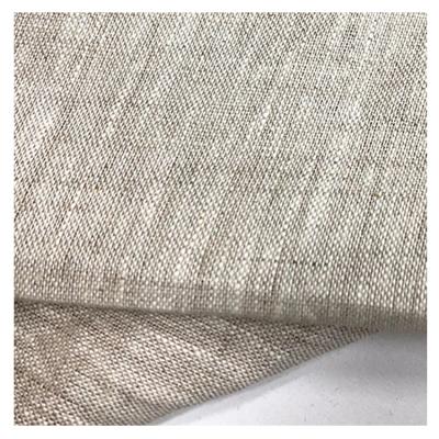 China 2021 China Organic High Quality Apparel Linen Fabric 100 Plain Color For Shirt Linen Cotton Fabric for sale