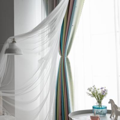 China Outdoor Blackout Fancy Curtain Fabric UV Protection Curtain Fabric Polyester Pleated Sheer Fabric For Curtain for sale