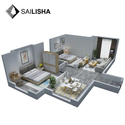 China Interior Design Project Full Service Houses Eco - Friendly Furniture Furnishing Set For Living Room Bedroom Design for sale