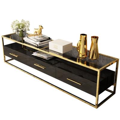 China Light Luxury Simple Living Room Convertible By Wall Entrance TV Stand Coffee Table for sale