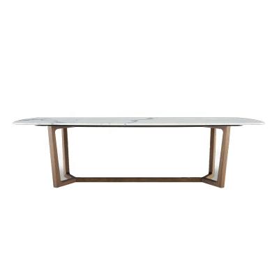 China (Other) adjustable white marble print coffee table, upgraded version of water resistant, rectangular dining table with solid wood frame for sale