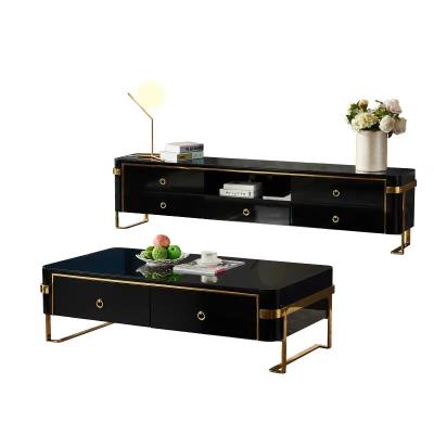 China Nordic combination sectional lightweight luxury living room TV cabinet coffee table tea table cabinet for sale