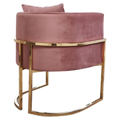 China Luxury modern rose gold velvet dining chair royal blue low chairs for sale