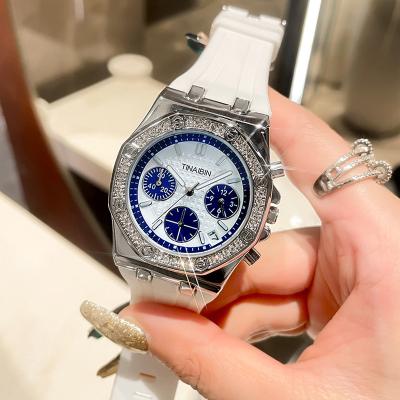 China Beautiful Design Chronograph Diamond Customize Luxury Female Clock Women's Quartz Watch For Women TIN668 for sale