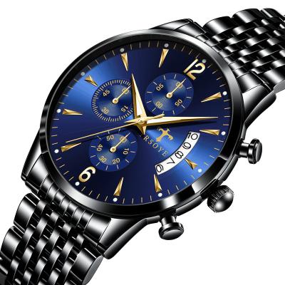 China TRS618 Automatic Date Top Brand Water Resistant Stainless Steel Wristwatches Luxury Male Quartz Watches for sale