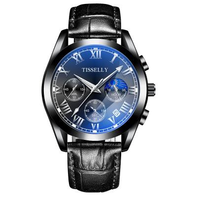 China Roma Style Calendar Waterproof Watch Mens Automatic Chronograph Fashionable Business Wrist Watch Luxury Quarter Date Hand Watches T6602 for sale