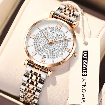 China 2021 Full Original Lady Watches Luxury Design Watch Men Tangan Stainless Steel Brand Women Wrist Watch Calendar Jam T8821 for sale